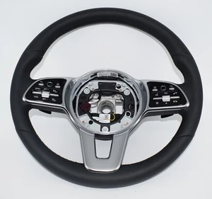 Original Mercedes Sportlenkrad Leder Lenkrad A0004603802 118 177 253 293 heizbar - Picture 1 of 4