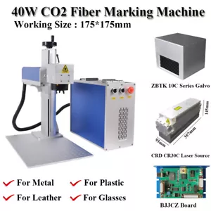 RD30C 40W 175*175mm CO2 Fiber Laser Marking Machine For Glass /Crystal/Leather - Picture 1 of 12