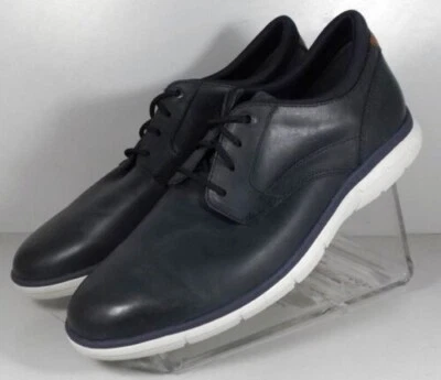 593249 SP50 PARSONS PLAIN TOE MEN'S SHOES 9 M NAVY LEATHER JOHNSTON & MURPHY - Image 1 of 4