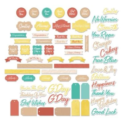 Sweeping Plains Diecut Sentiment Set - 64pcs (CO727981) - image 1 of 2