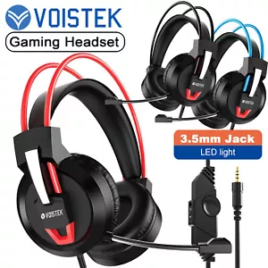 Gaming Headset with Microphone 3.5mm Stereo Headphone for PC Switch PS4 Xbox one - Picture 1 of 11