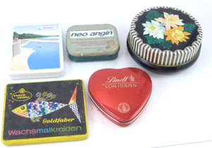 Vintage/Retro-5 Blechdosen-neo angin-Lindt-HANSAMED-Faber Castell Wachsmalkreide - Bild 1 von 4