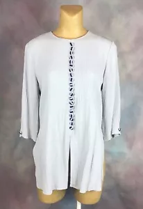 Impulsive women's Blouse size 6 light Blue Elbow size sleeve - Picture 1 of 7