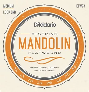 D'Addario Mandolin Strings Flat Wound EFW74 11-36 Loop End - Picture 1 of 3