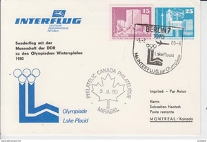 Sonderflug Mannschaft  DDR  Olympischen Winterspielen 1980 Lake Placid (21) - Picture 1 of 1