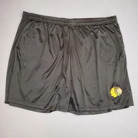 Chicago Blackhawks NHL Shorts Mens 5XL Athletic Pull On Embroidered Black * Cover