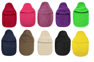 British Made Small 1.0L Fleece Hot Water Bottle Cover - Picture 1 of 21