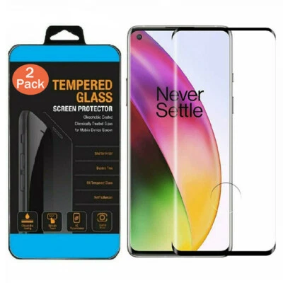 2-PACK For OnePlus 8/OnePlus 8 Pro 9H Tempered Glass Screen Protector Film Black - Image 1 of 4