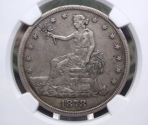 1878 "S" U.S. Silver TRADE Dollar $1 NGC XF Details #008 Extra Fine ECC&C, Inc. - Picture 1 of 6