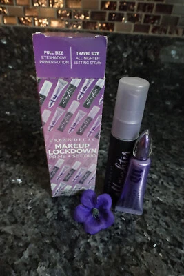 Bloqueio de maquiagem Urban Decay prime + conjunto duplo all nighter Novo na caixa  - Imagem 1 de 4