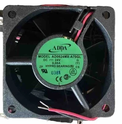 Ventola ADDA DC 24V 60x60x25mm 2 Fili - AD0624MX-A70GL - 24Vdc 0,08A new - Image 1 of 2