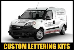 Custom Commercial Vinyl Lettering Decal Kits for Dodge RAM Pro Master City Vans - Picture 1 of 12