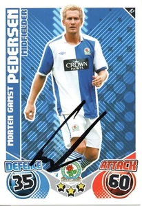 MORTEN GAMST PEDERSEN SIGNED BLACKBURN 2010/2011 MATCH ATTAX TRADING CARD+COA - Picture 1 of 1