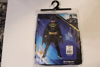 BOYS BATMAN COSTUME, NEW. MEDIUM, SIZE 8-10. COSTUME HAS JUMPSUIT, CAPE & MASK. - Image 1 of 2