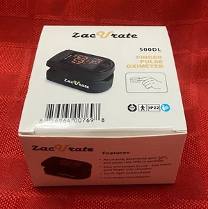 Finger Pulse Oximeter ZacUrate 500DL Blood Oxygen Monitor Batteries Included NEW - Picture 1 of 5