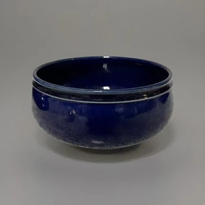 Royal Doulton Antique Art Deco Cobalt Blue Stoneware Bowl 1923 - Picture 1 of 6