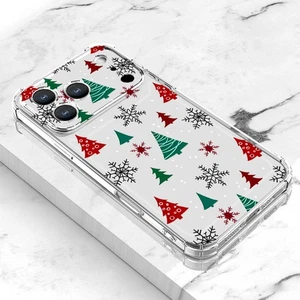 Christmas Clear Silicone Case For iPhone 17 Pro Max Air 16 15 14 13 12 TPU Cover - Picture 1 of 23