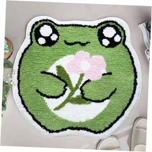 Cute Bath Rug Frog Bathroom Decor Mat Non Slip Bathroom Rug, Absorbent Round - Picture 1 of 7