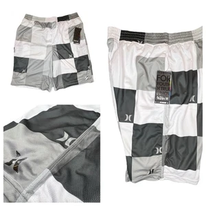Pantalones Cortos Atléticos Hurley Nike Dri Fit Para Hombres Medianos de Baloncesto Kings Road Blanco Gris - Imagen 1 de 8