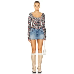 Free people Melanie manica lunga TOP incrociato schiena GRANDE - Foto 1 di 8