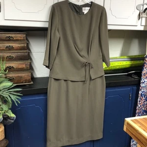 Julian Taylor sage green dress size 10 - Picture 1 of 5