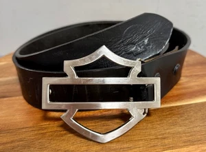 Harley Davidson Gürtel Herren 34 Leder Totenkopf geprägt Bar Schild Schnalle Biker - Bild 1 von 11