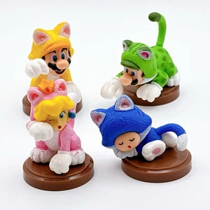 Choco Egg Super Mario 3D World Mini Figure Set of 4 Furuta Japan Rare Vintage - Picture 1 of 10