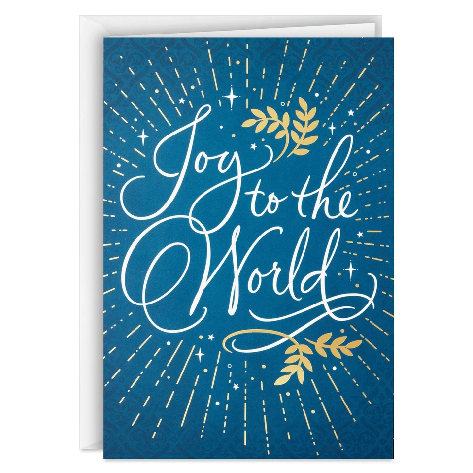 Hallmark Boxed Christmas Cards, Joy to the World 40 Cards and 40 Envelopes Bl...
