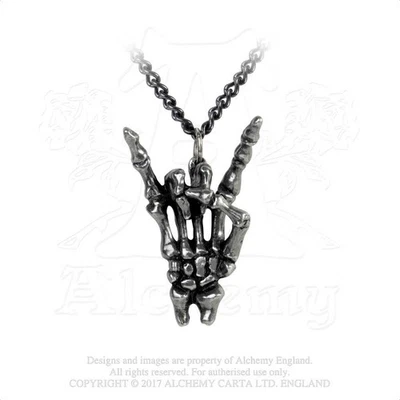 Alchemy Gothic: Segno Dei Corni: Pendente Maschile - Nuovo Di Zecca - Immagine 1 di 4