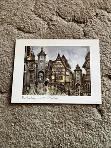 Maurice Legendre Rothenburg Plonlein Druck 1974 6”x8” - Bild 1 von 4