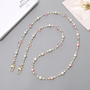 Anti-lost Crossbody Bag Chain Beaded Pearl Strap Doll Chain Bag Accessory - Photo 1 sur 9