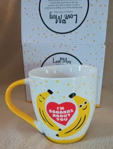 Taza Love amarilla y blanca con plátanos - Imagen 1 de 6