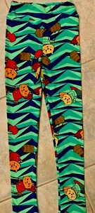 Girls LuLaRoe Kids Size L XL 7 - 10 Leggings Pants Sledding Cats JC001-2 092017 - Picture 1 of 3