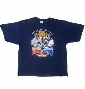 Vintage Y2K Super Bowl 38 XXXVIII Patriots vs Panthers 2004 T Shirt 2XL Graphic - Picture 1 of 6