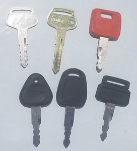 (6) Keys Daewoo, Komatsu,  Komatsu John Deere Volvo Doosan JD #787 #H800 #777 - Picture 1 of 7