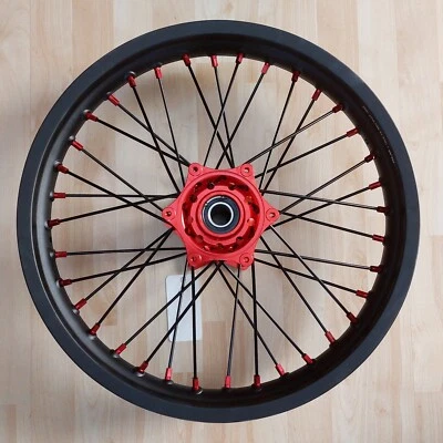 Hinterrad Felge Speichen Schwarz Nabe Rot 19x2.15 Honda CR 125 250 CRF 450 - Bild 1 von 4