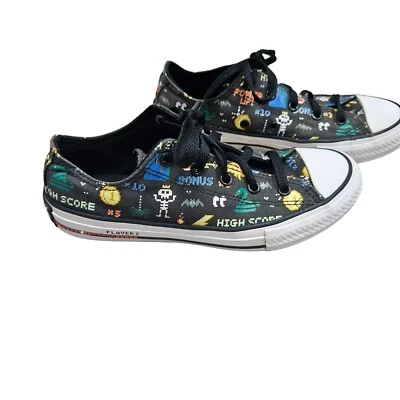 Zapatillas bajas Converse All Star retro estampado de videojuegos unisex junior talla 4 Foto 1 de 4