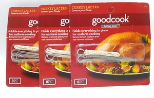 (3) Good Cook Turkey Time Turkey Lacers with String 8 Pieces Each - Picture 1 of 3