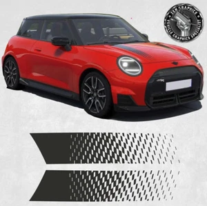 Black OEM spec Transparent Bonnet Hood Stripes for Mini J01 Cooper Electric 2024 - Picture 1 of 1