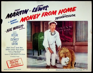 Tarjeta de vestíbulo original Money from Home 1954 6 comedia de Dean Martin Jerry Lewis - Imagen 1 de 2