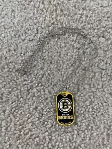 Boston Bruins Dog Tag Necklace NHL Neck Ball Chain Hockey - Picture 1 of 4