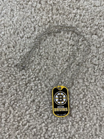 Boston Bruins Dog Tag Necklace NHL Neck Ball Chain Hockey Cover