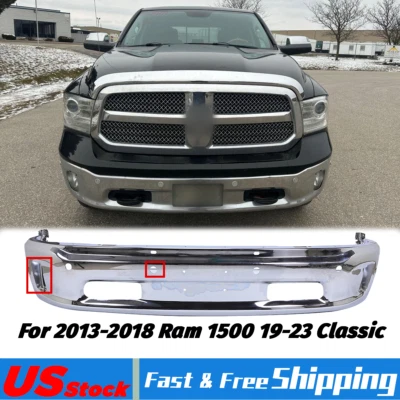 Front Lower Bumper For 2014-2018 Ram 1500 2019-2022 Ram 1500 W/Fog Holes - Image 1 of 4