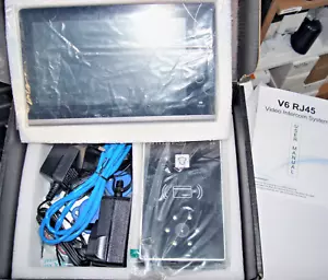 V6 RJ45 Video Intercom System 8" Monitor w/ Call Box & 5 Scan Fobs - UK Plug - Picture 1 of 12