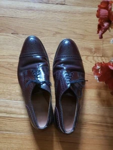 Allen Edmonds Sanford Cap-Toe Dress Shoes Men's Sz 11 Oxfords Dark Brown - Picture 1 of 8