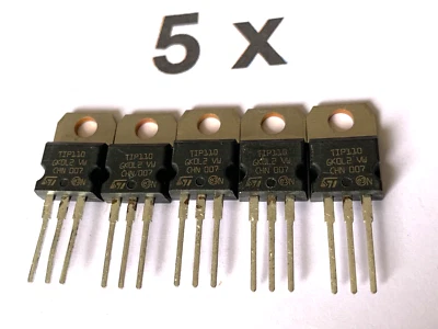 TIP110, Darlington-Transistoren, NPN, 60V, 2A, 50W, TO220, 5 Stück - Image 1 of 3