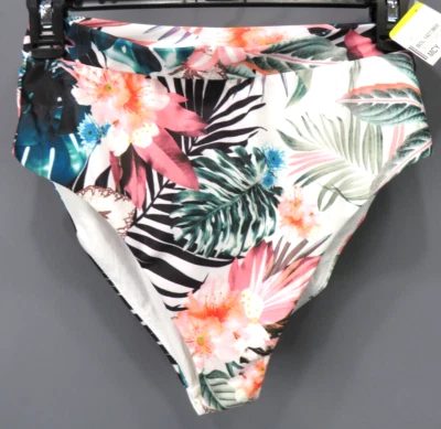 Raisins Juniors Eco Capsule Printed High-Waist Bikini Bottom Size M # 17A 87 NEW - Image 1 of 3