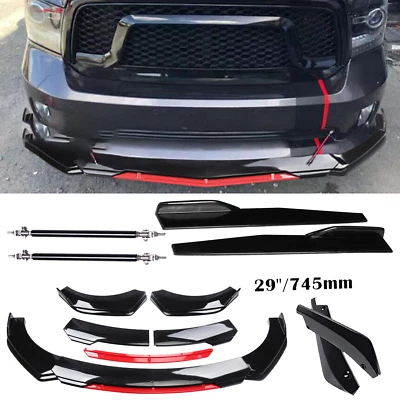 For Dodge Ram 1500 Front Rear Bumper Lip Spoiler Splitter Side Skirt Body Kits - Image 1 of 4