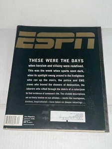 ESPN DAS MAGAZIN 1. OKTOBER 2001 THESE WERE THE DAYS 11. SEPTEMBER COVER NM- - Bild 1 von 2