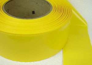 66mm x 6mil YELLOW Layflat Heat Shrink PVC - 5ft, 10ft, 25ft - PVC Battery Wrap - Picture 1 of 2